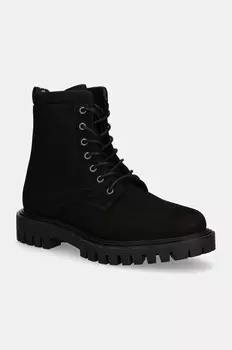 Кожаные ботинки Tommy Hilfiger CASUAL HILFIGER CHUNK Z NBK BOOT, черный