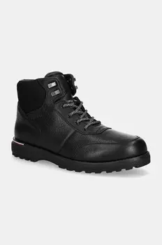 Кожаные ботинки Tommy Hilfiger CORPORATE WARM OUTDOOR LTH BOOT, черный