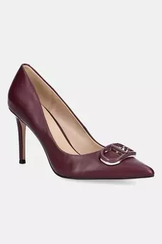 Кожаные ботинки Twinset, бордовый