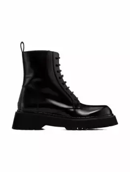 Кожаные ботинки Web Gucci, черный