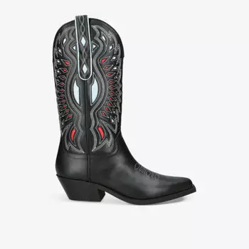 Кожаные ботинки Weslynn с вышивкой Steve Madden, черный