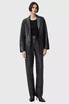 Кожаные брюки AllSaints SAIGE, черный