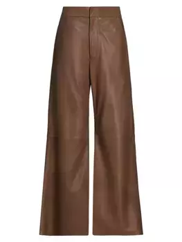 Кожаные брюки Beverly Bootcut Citizens Of Humanity, серо-коричневый