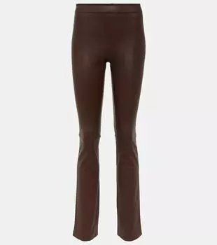 Кожаные брюки bootcut Stouls, коричневый