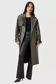 Кожаные брюки CORA Allsaints, черный