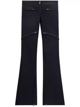 Кожаные брюки Ellipse с заниженной талией Courrges, черный