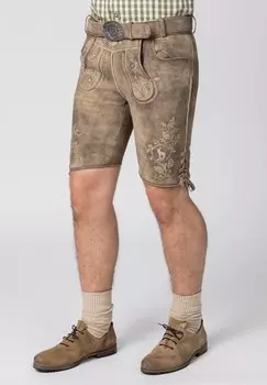 Кожаные брюки GIRGL Stockerpoint, бежевый