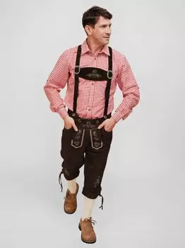 Кожаные брюки Hofglanz, коричневый