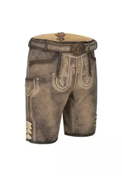 Кожаные брюки Krger Dirndl, коричневый