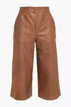 Кожаные брюки-кюлоты FRAME, коричневый