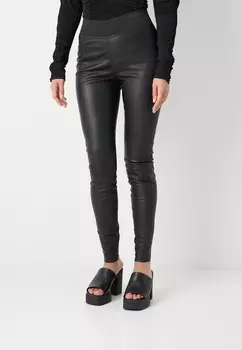 Кожаные брюки Lollys Laundry, черный