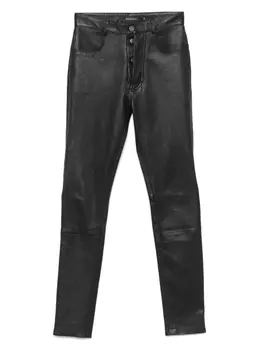 Кожаные брюки Manokhi, черный