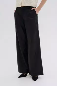 Кожаные брюки My Essential Wardrobe, черный