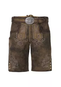 Кожаные брюки PAOLO Krger Dirndl, светло-коричневый