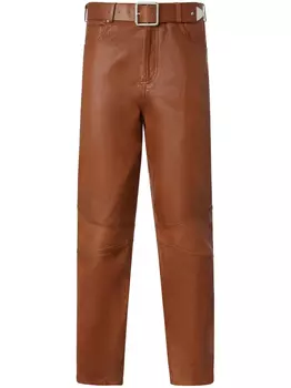 Кожаные брюки PINKO, коричневый