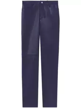 Кожаные брюки прямого кроя Proenza Schouler White Label, синий
