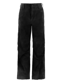 Кожаные брюки прямого кроя Salvatore Santoro, черный