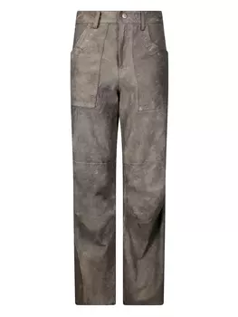 Кожаные брюки Salvatore Santoro, серый