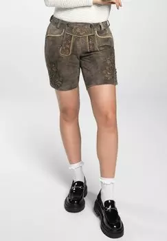 Кожаные брюки Spieth & Wensky, коричневый