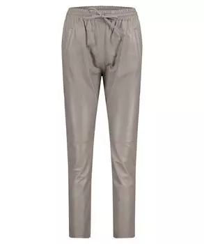 Кожаные брюки укороченные Oakwood, серый