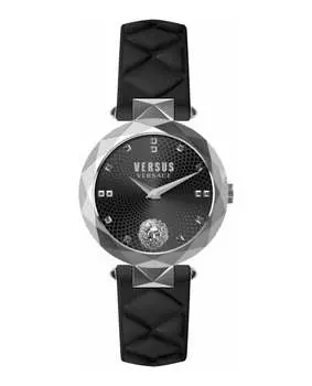 Кожаные часы Covent Garden Versus Versace, цвет black/stainless steel/black