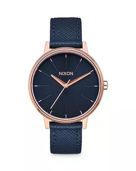 Кожаные часы Kensington, 36,5 мм Nixon, цвет Blue