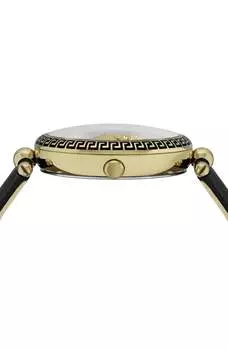 Кожаные часы Palazzo Empire Versace, черный/золотой/черный