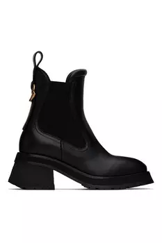 Кожаные челси Gigi Moncler, черный