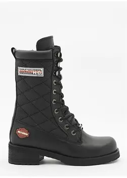 Кожаные черные женские ботинки Harley Davidson