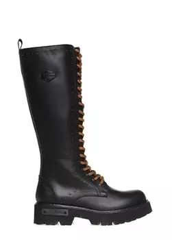 Кожаные черные женские ботинки Harley Davidson