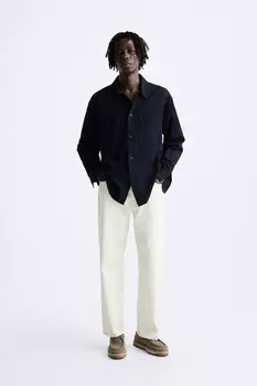 Кожаные джутовые ботинки ZARA, серо-коричневый