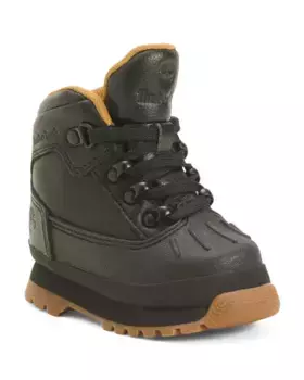 Кожаные европейские походные ботинки (для малышей и маленьких детей) Timberland, черный