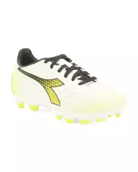 Кожаные футбольные бутсы Brasil Elite (Little Kid, Big Kid) Diadora, белый/черный/желтый