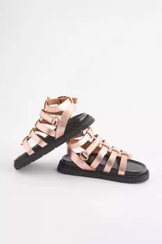 Кожаные гладиаторы Next, розовый
