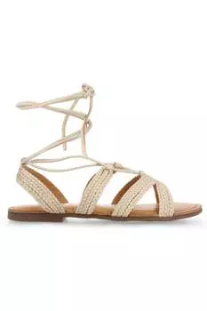 Кожаные гладиаторы с плетеным узором Gioseppo, белый