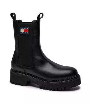 Кожаные городские ботинки челси Tommy Jeans, черный