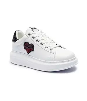 Кожаные кеды капри сердце карла Karl Lagerfeld, белый