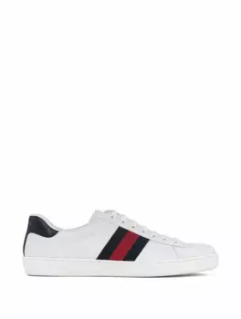 Кожаные кеды New Ace Gucci, белый