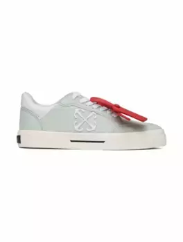Кожаные кеды New Low Vulcanized Off-White, зелёный