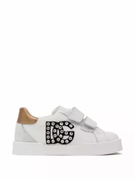 Кожаные кеды Portofino Dolce&Gabbana, белый