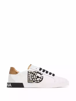 Кожаные кеды Portofino Vintage Dolce&Gabbana, белый