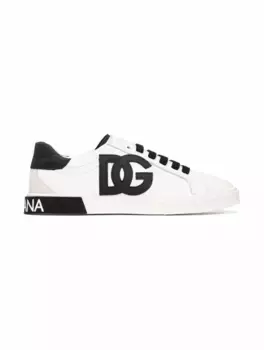 Кожаные кеды Portofino Vintage Dolce&Gabbana, белый