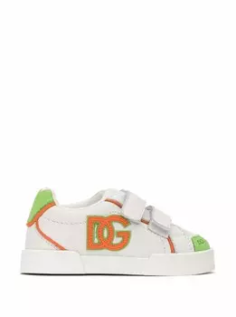 Кожаные кеды с логотипом Dolce&Gabbana, белый