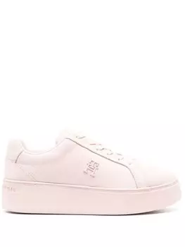 Кожаные кеды Tommy Hilfiger Court на платформе, розовый