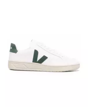Кожаные кипрские кроссовки V 12 белого цвета Veja, зеленый