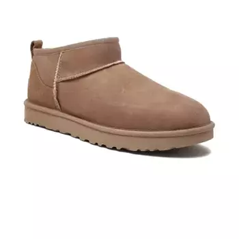 Кожаные классические зимние сапоги ультра мини с добавлением шерсти Ugg, желтый