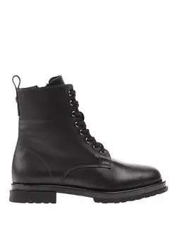 Кожаные коричневые женские ботинки Fabrika