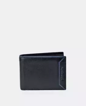 Кожаные кошельки в американском стиле с визитницами Pierre Cardin, черный