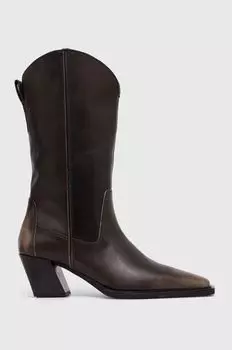 Кожаные ковбойские сапоги ALINA Vagabond Shoemakers, коричневый