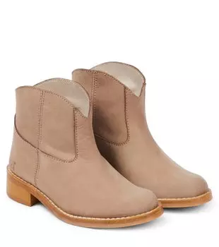 Кожаные ковбойские сапоги Bonpoint, белый